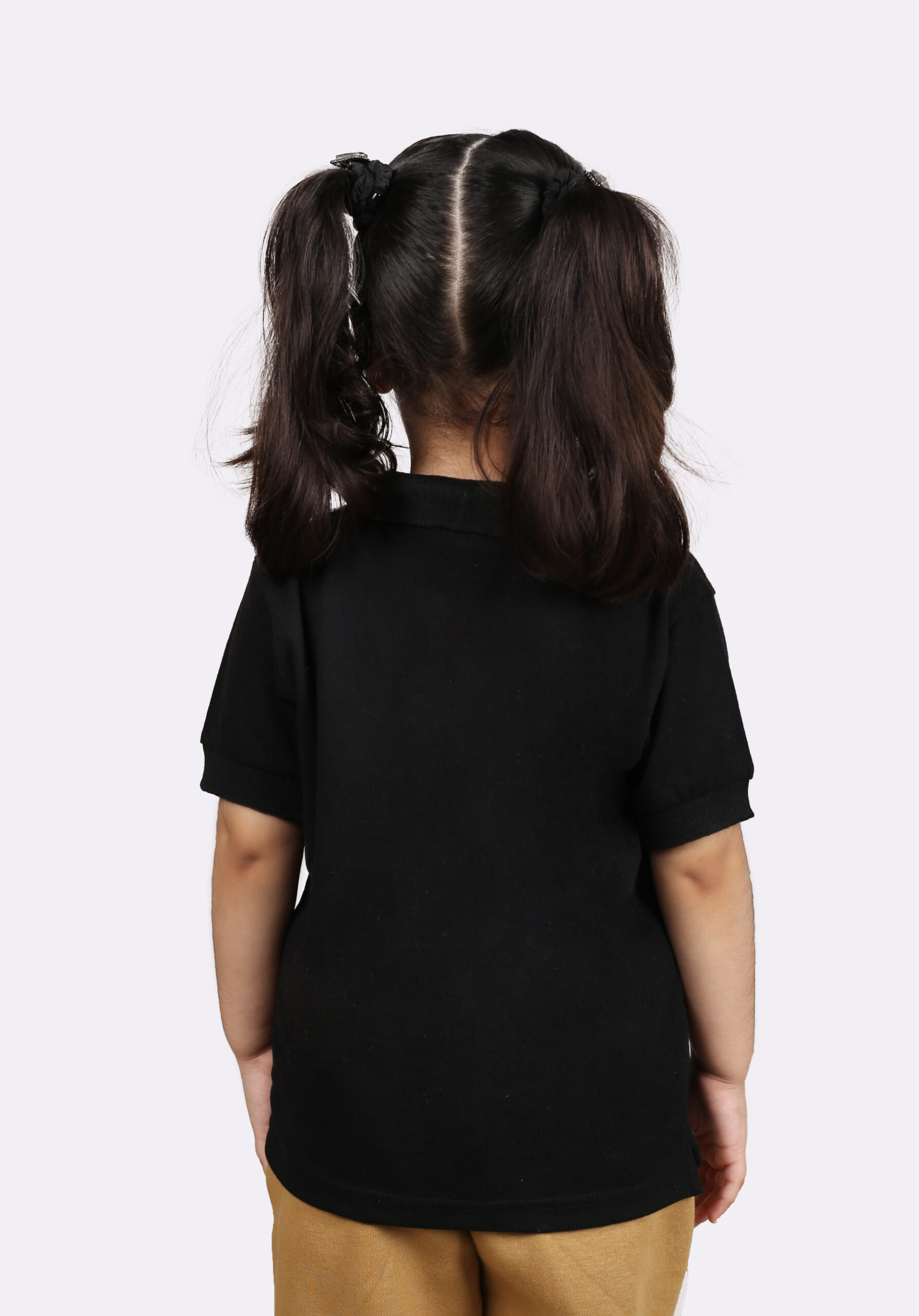 auto draft Kids Black Cotton Polo T-Shirt (Unisex)